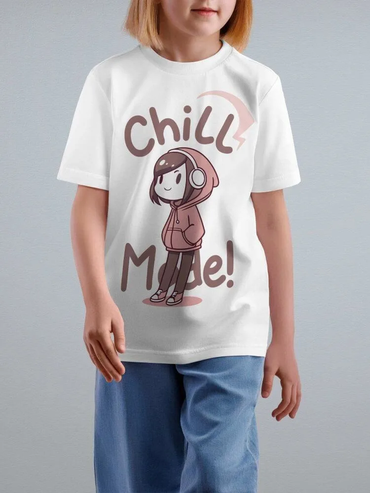 Tshirt For Kids, Tshirt for Kids Chill Mode 2-6Y Amazing Fun Tee by LAMBLILY