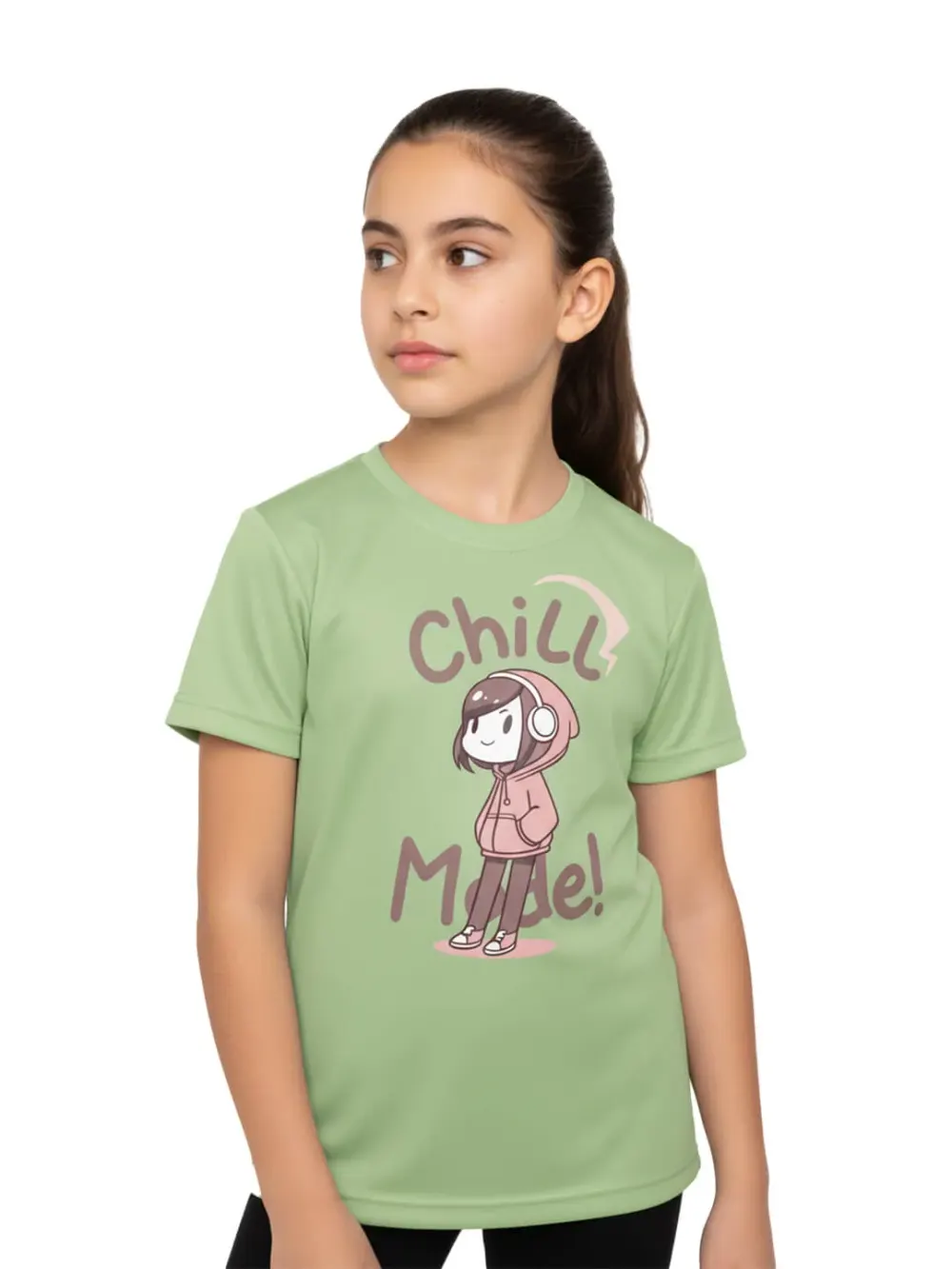 Tshirt for Kids Chill Mode 2-6Y Amazing Fun Tee, fabric detail