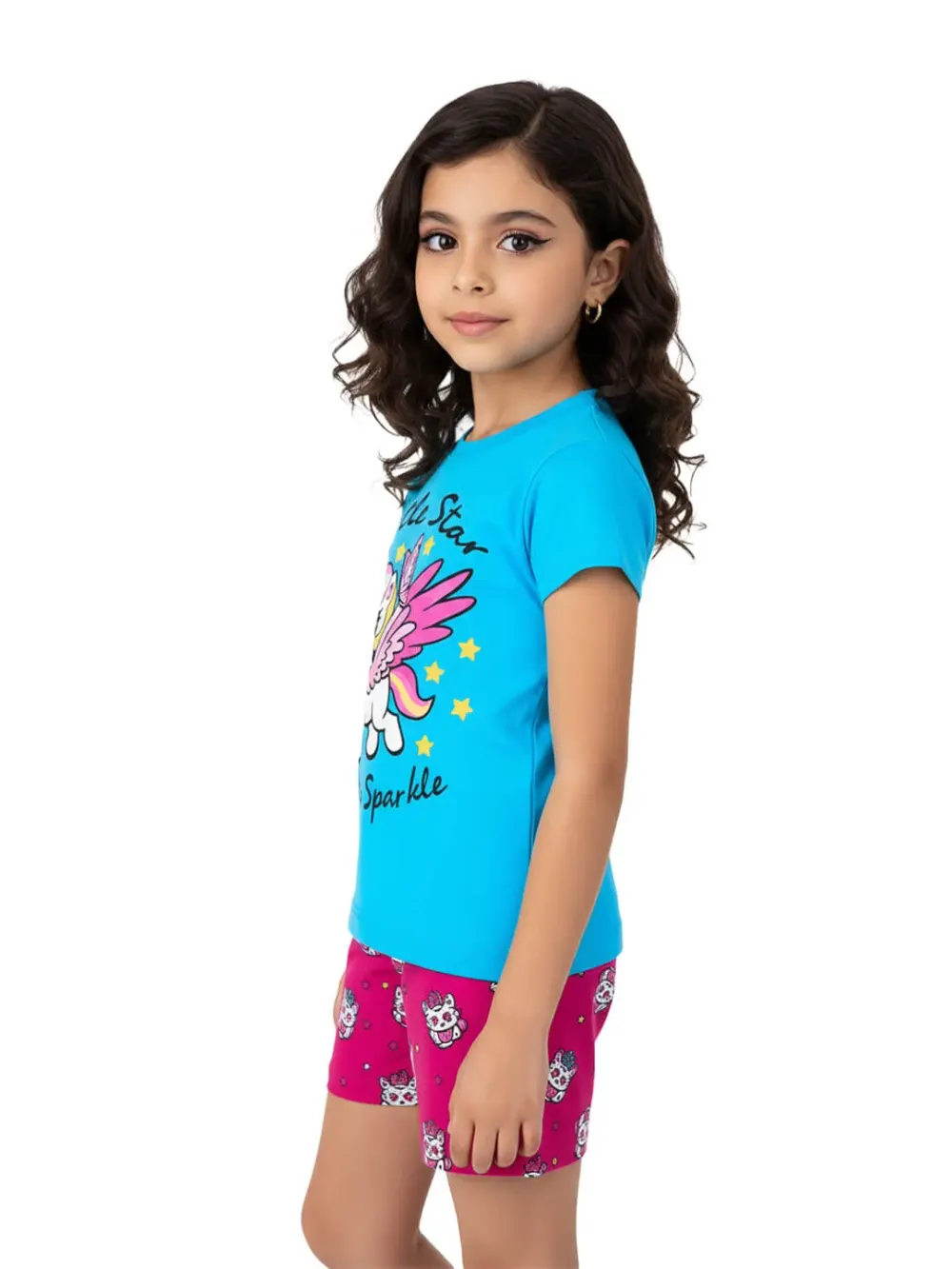 Dress sets for girls - Kids Dress Sets – Kids Clothes for Girls – Shorts for Girls | Unicorn, close-up detail