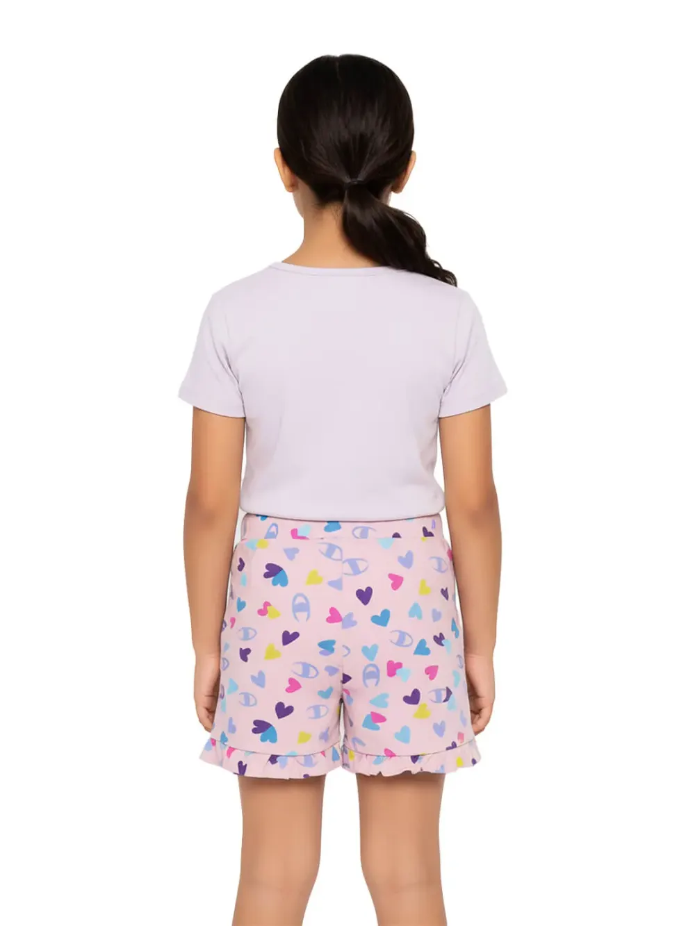 Shorts for girls - Girls Heart Print Shorts Cute Fun 100% Cotton, styled look
