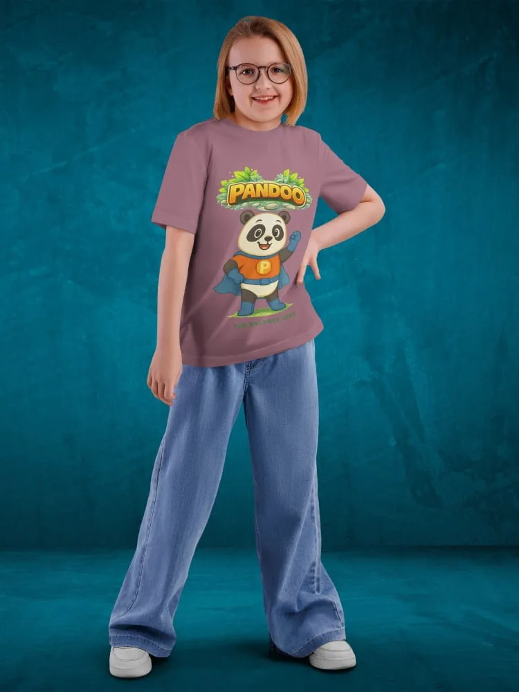 Tshirt for kids - Pandoo Tshirts for Kids 7-12Y Cute Fun Tee, fabric detail