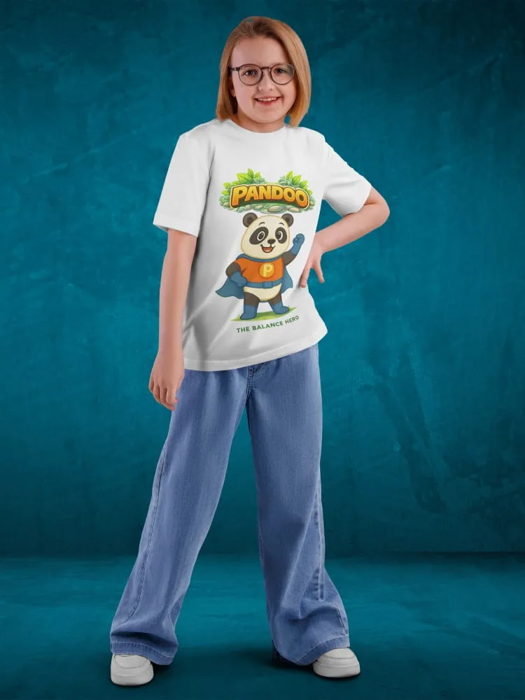 Tshirt for kids - Pandoo Tshirts for Kids 7-12Y Cute Fun Tee, close-up detail
