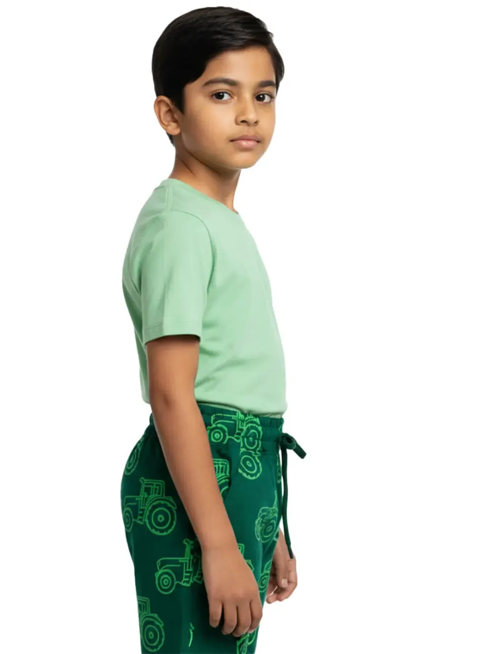 Shorts for kids - Kids Printed Shorts Cute Fun 100% Cotton, full outfit view