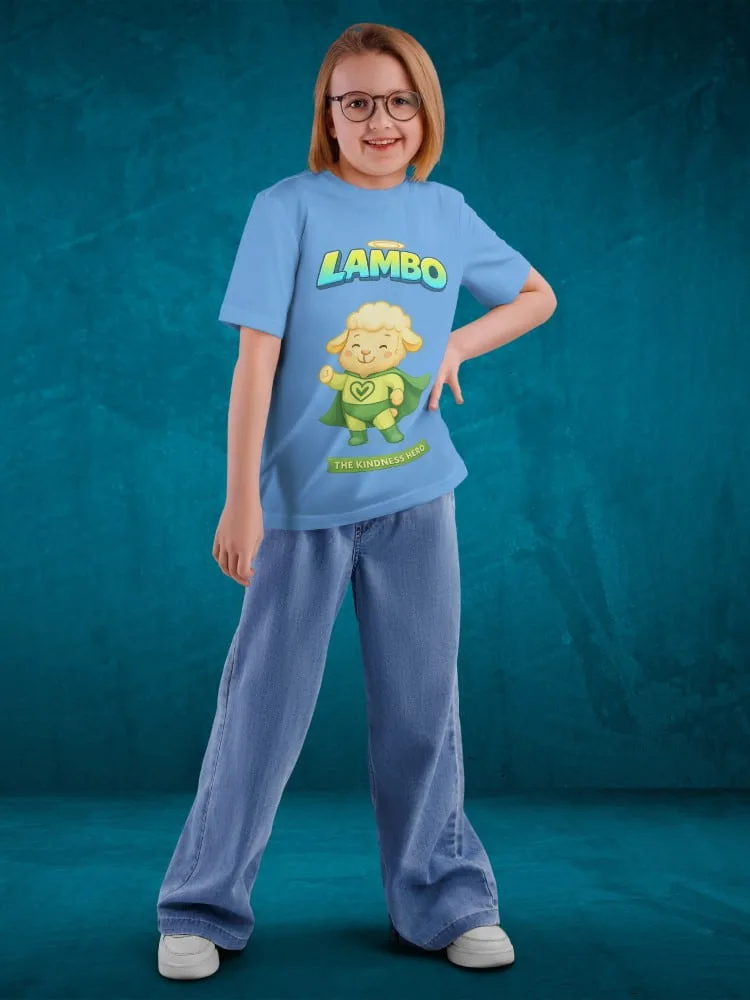 Tshirt for kids - Lambo Tshirts for Kids 7-12Y Cute Fun Tee, full outfit view