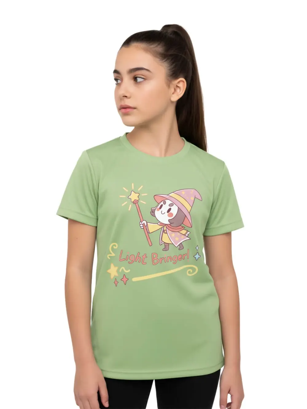 Tshirt for Girls Wizard 2-6Y Amazing Fun Tee, fabric detail