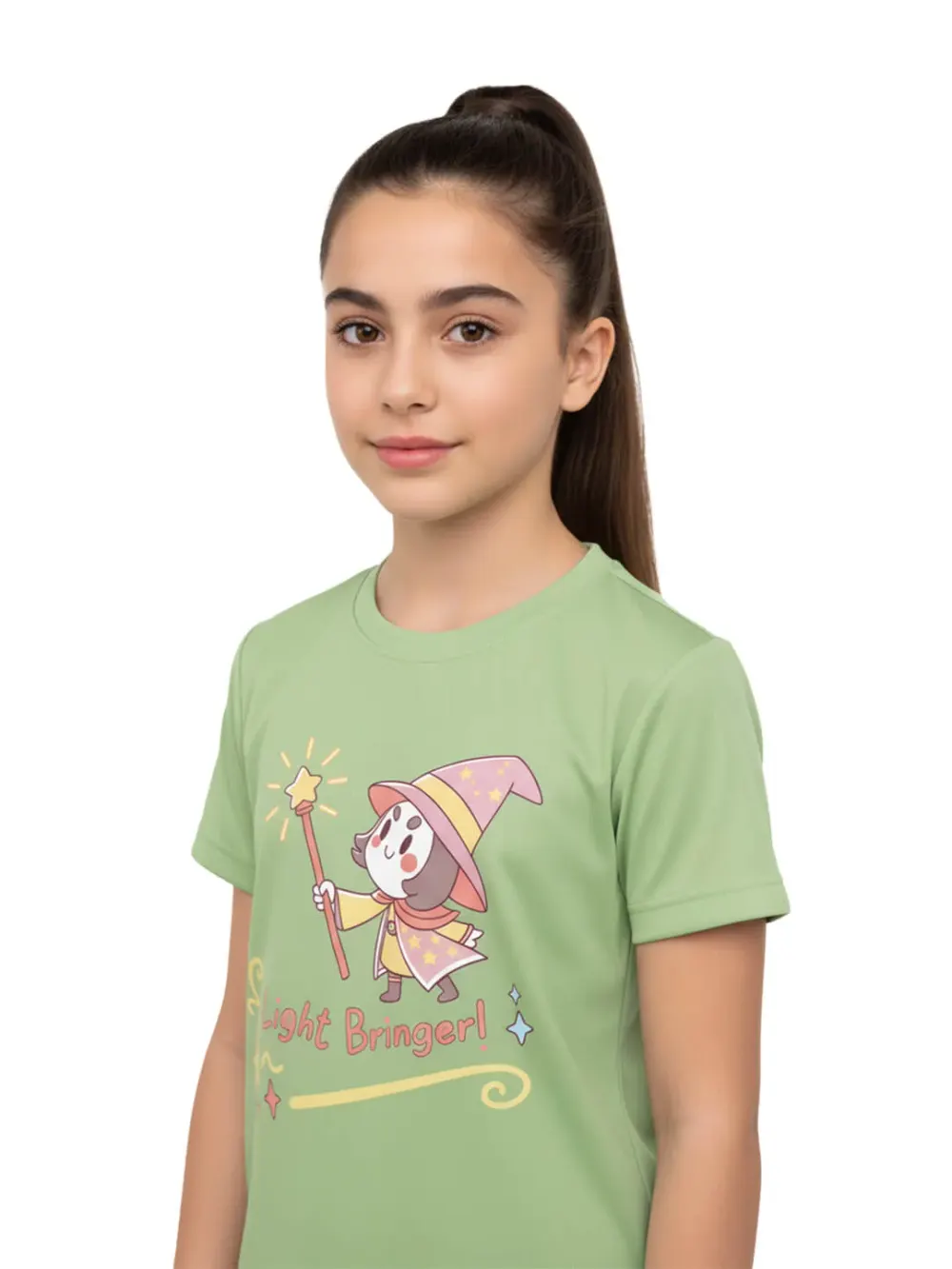 Tshirt for Girls Wizard 2-6Y Amazing Fun Tee, close-up detail