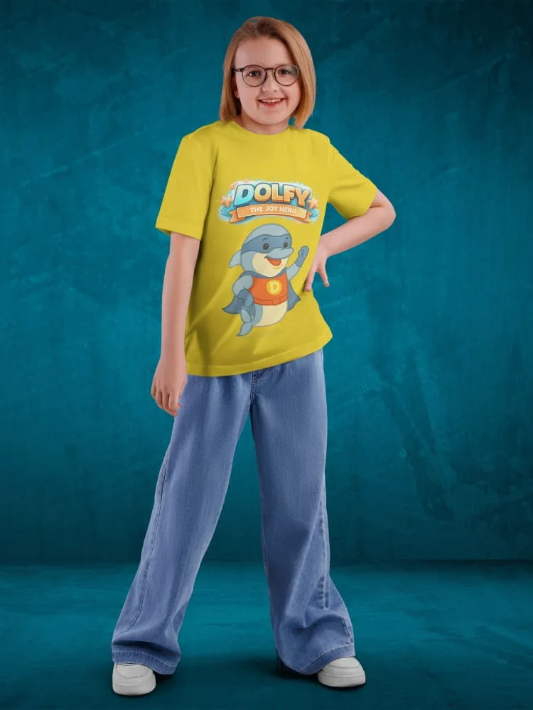 Tshirt for kids - Dolfy Tshirts for Kids 7-12Y Happy Fun Tee, fabric detail