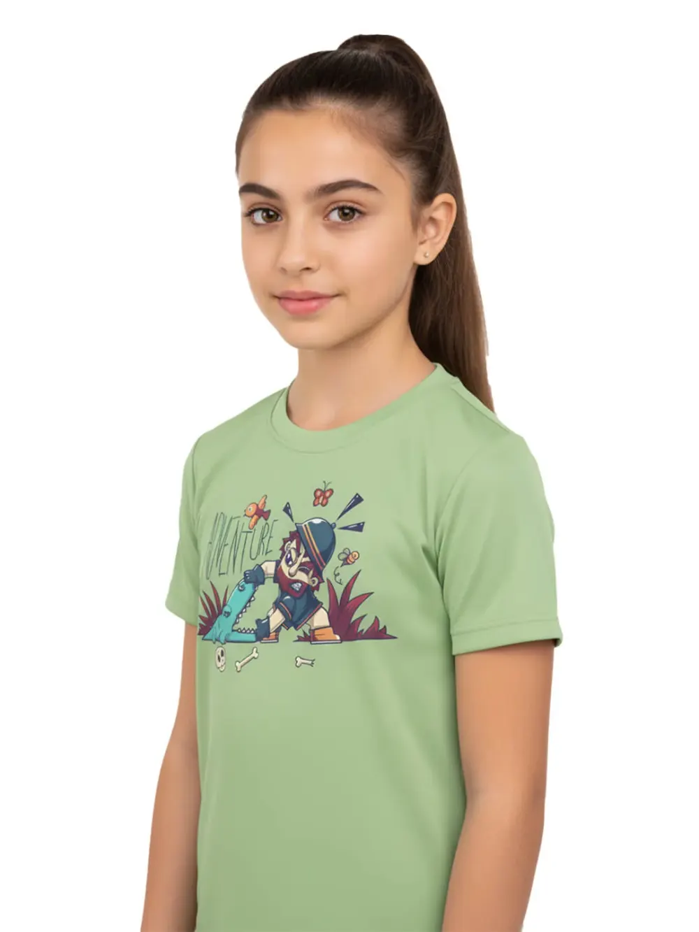 Tshirt for Kids Fossil Explorer 2-6Y Amazing Fun, fabric detail