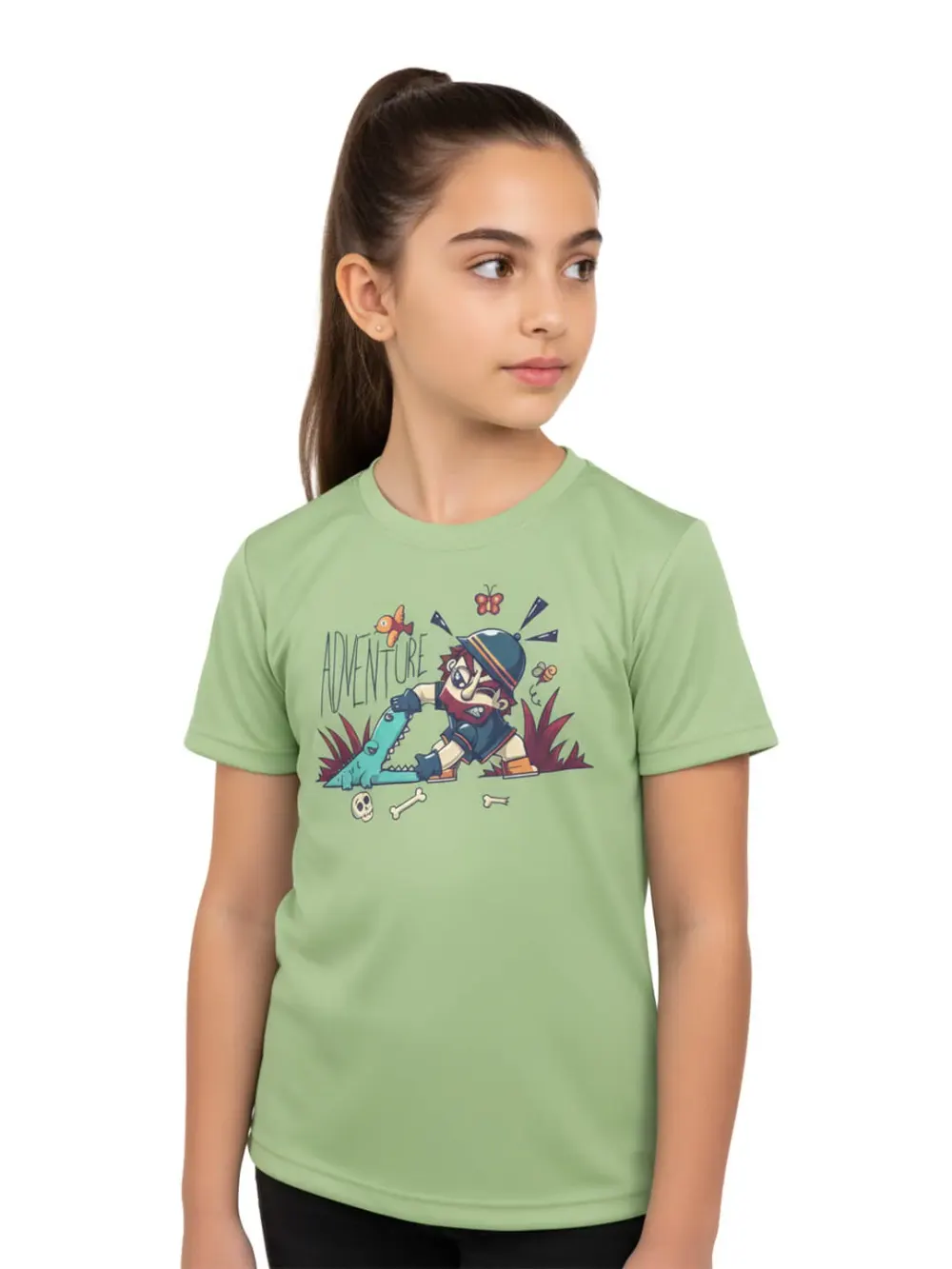Tshirt for Kids Fossil Explorer 2-6Y Amazing Fun, side view