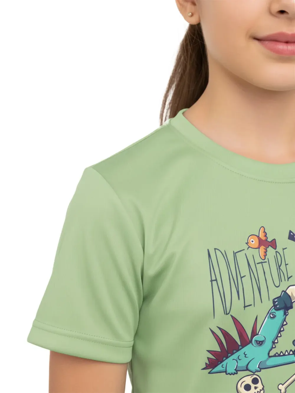 Tshirt for Kids Fossil Explorer 2-6Y Amazing Fun, close-up detail