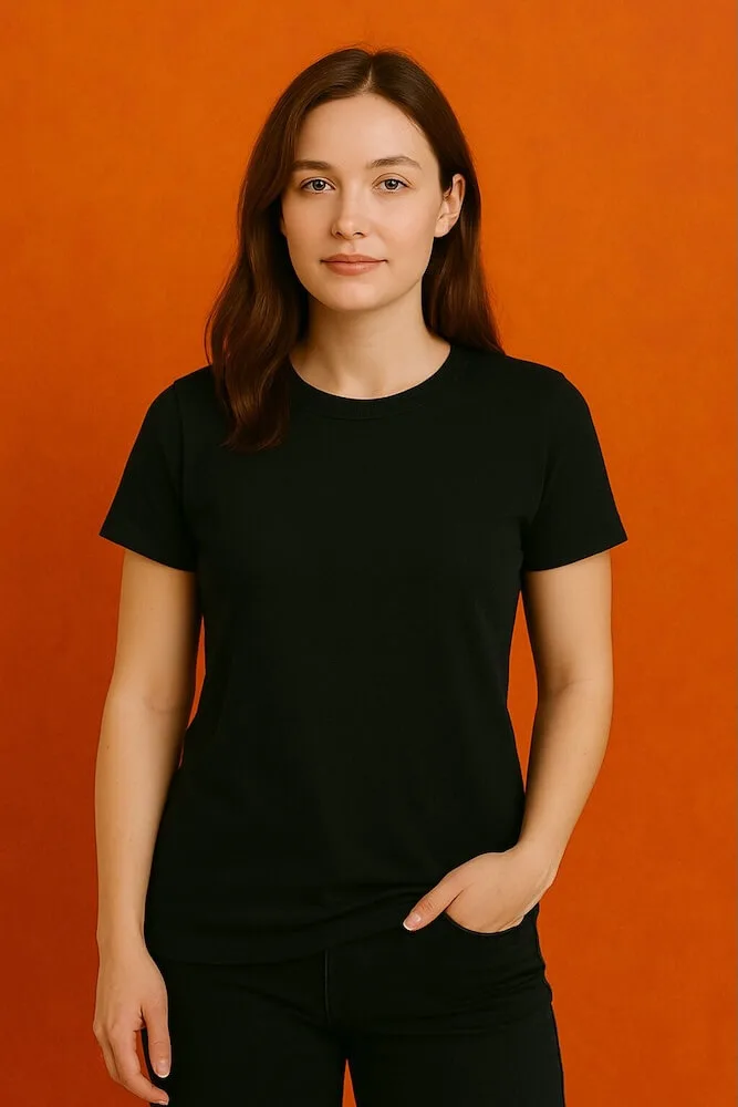 Tshirt For Women, Black Tshirt for Women 100% Cotton Amazing Fun by LAMBLILY
