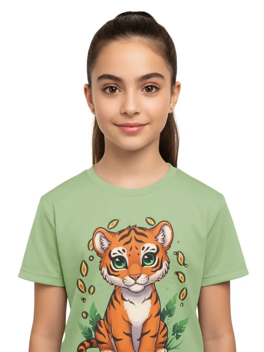 Tshirt for Kids Tiger Cub 2-6Y Amazing Fun Tee, fabric detail