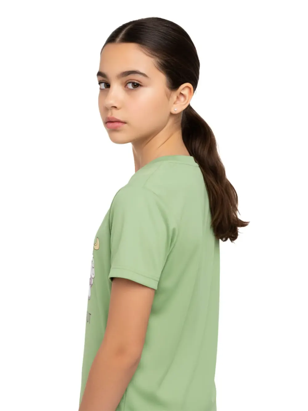 Tshirt for Girls Cute Astronaut 2-6Y Amazing Fun, full outfit view