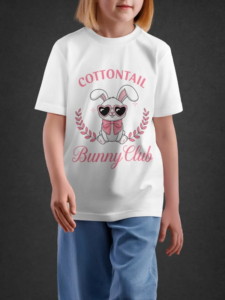 Tshirt For Girls, Tshirt for Girls Bunny Club 11-16Y Cute Fun Tee by LAMBLILY