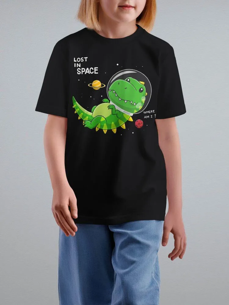 Tshirt For Kids, Tshirt for Kids Space Dinosaur 2-6Y Amazing Fun by LAMBLILY