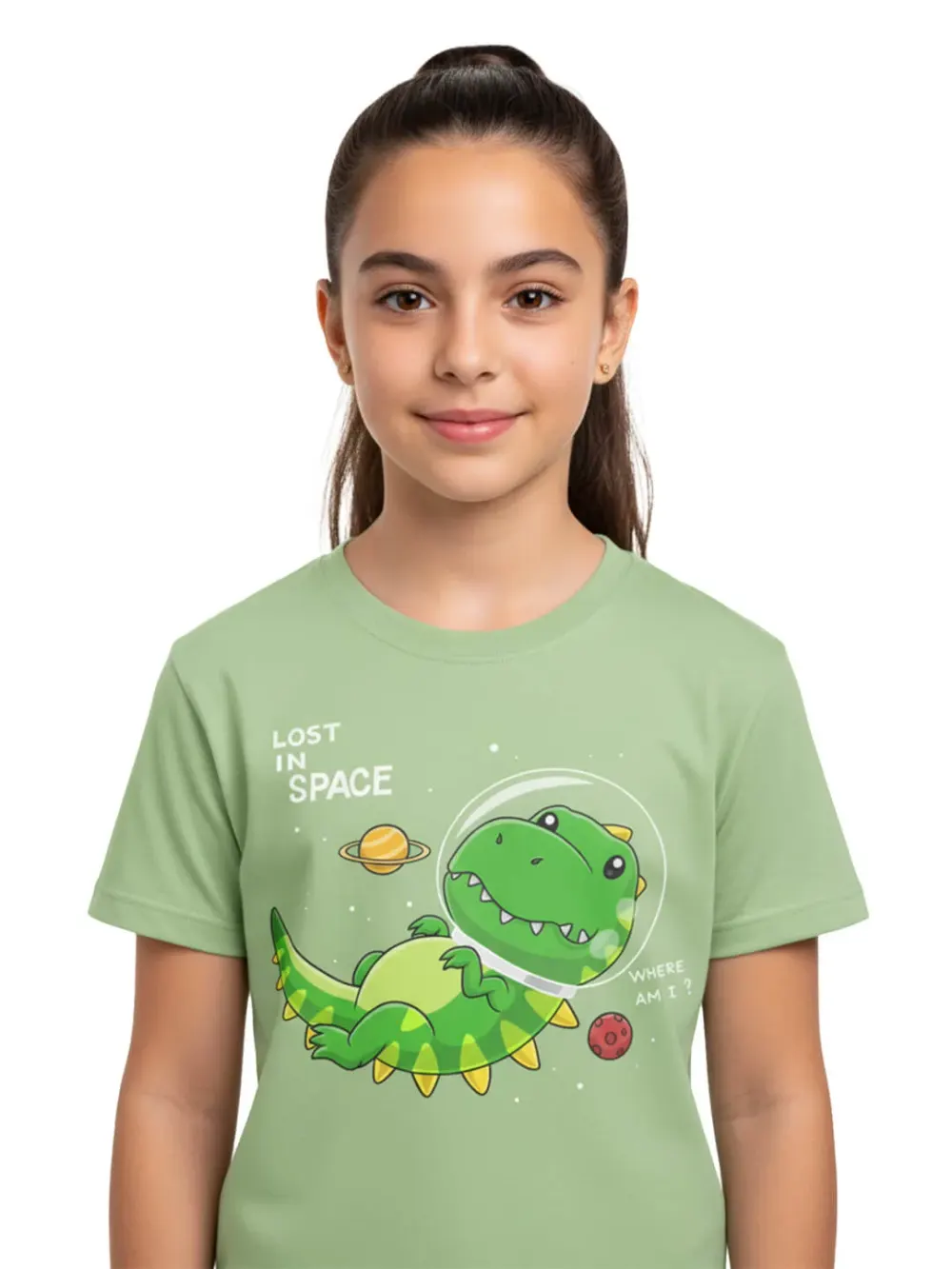 Tshirt for Kids Space Dinosaur 2-6Y Amazing Fun, styled look