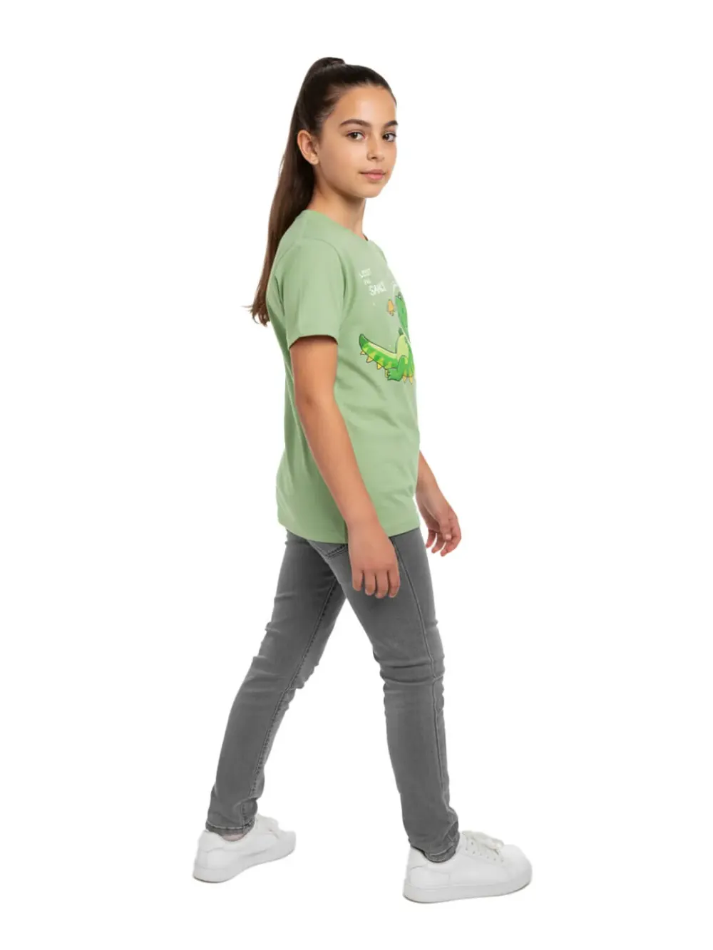 Tshirt for Kids Space Dinosaur 2-6Y Amazing Fun, fabric detail