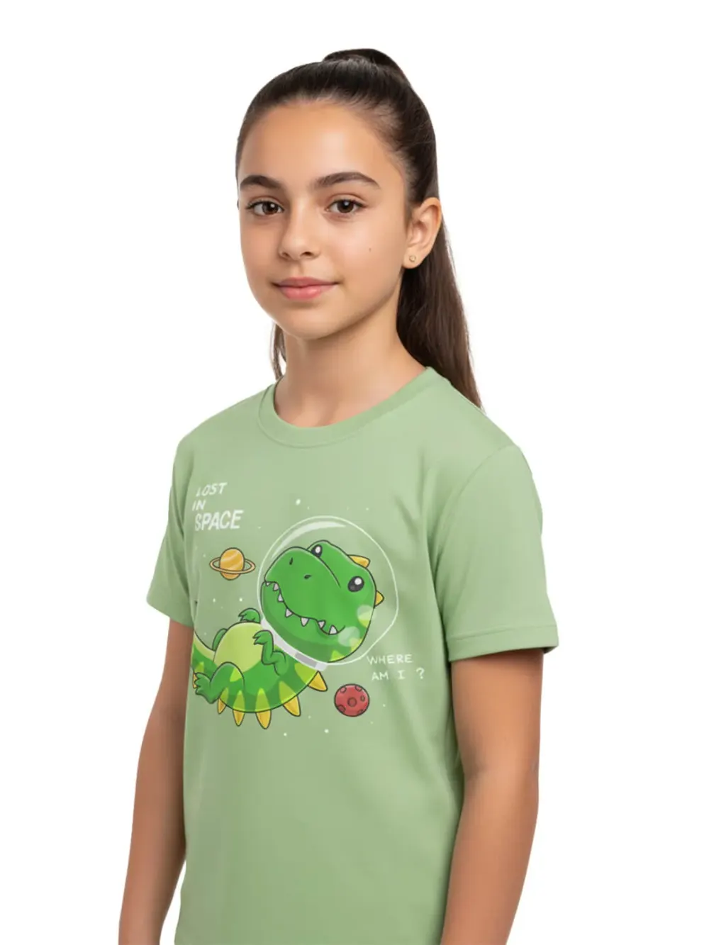 Tshirt for Kids Space Dinosaur 2-6Y Amazing Fun, styled look