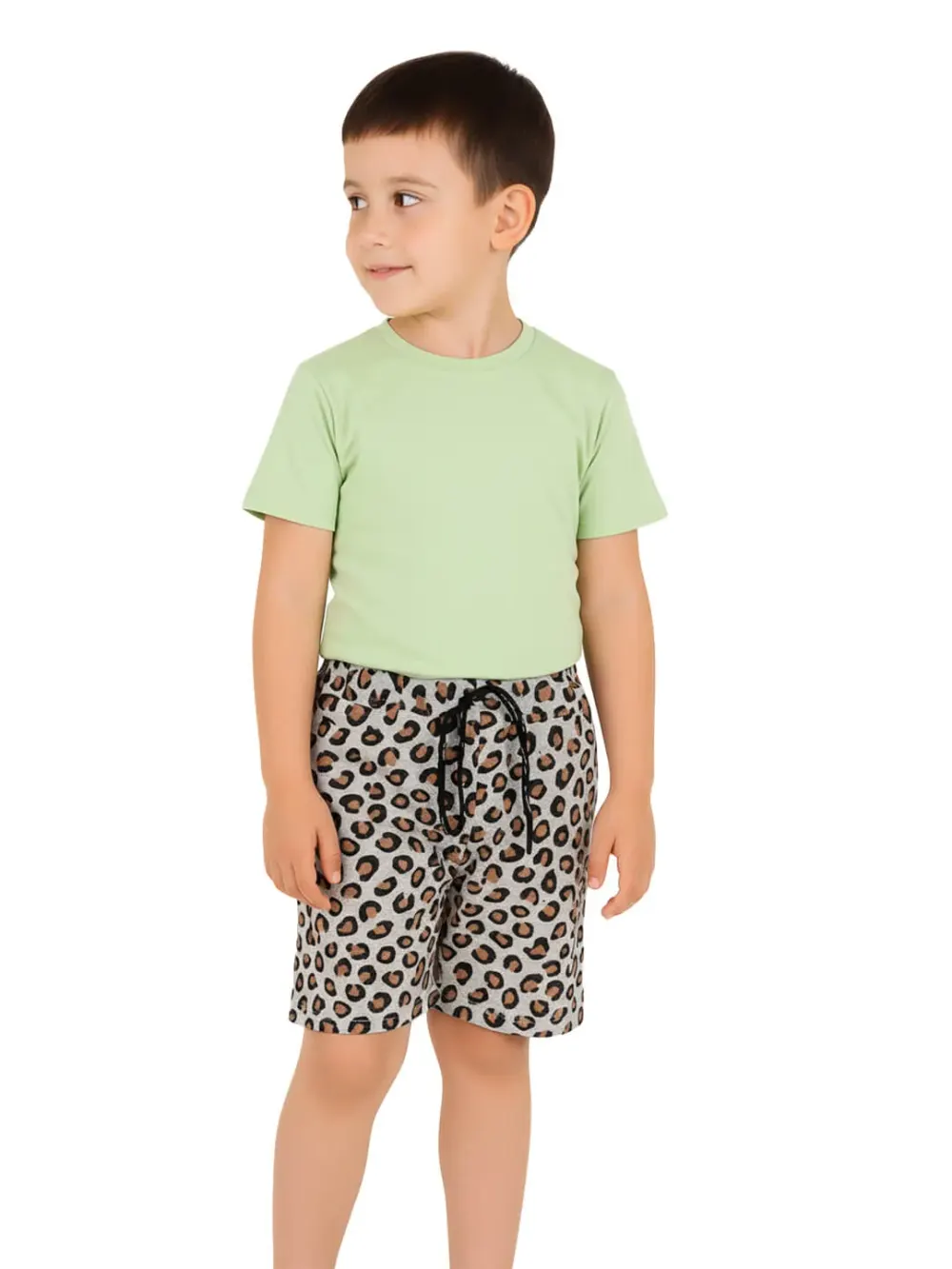 Shorts for kids - Kids Animal Print Shorts Cute Fun 100% Cotton, back view