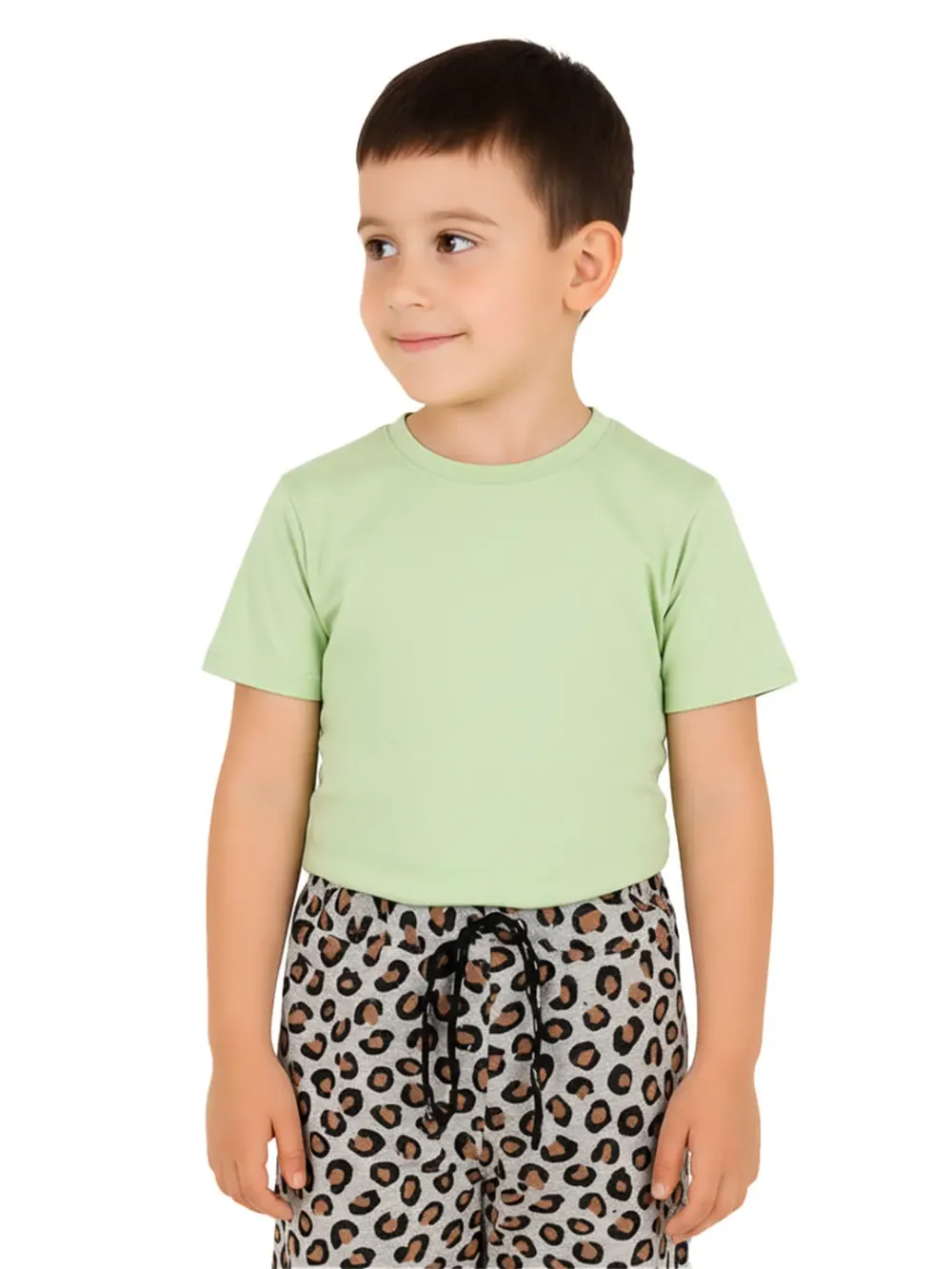 Shorts for kids - Kids Animal Print Shorts Cute Fun 100% Cotton, side view