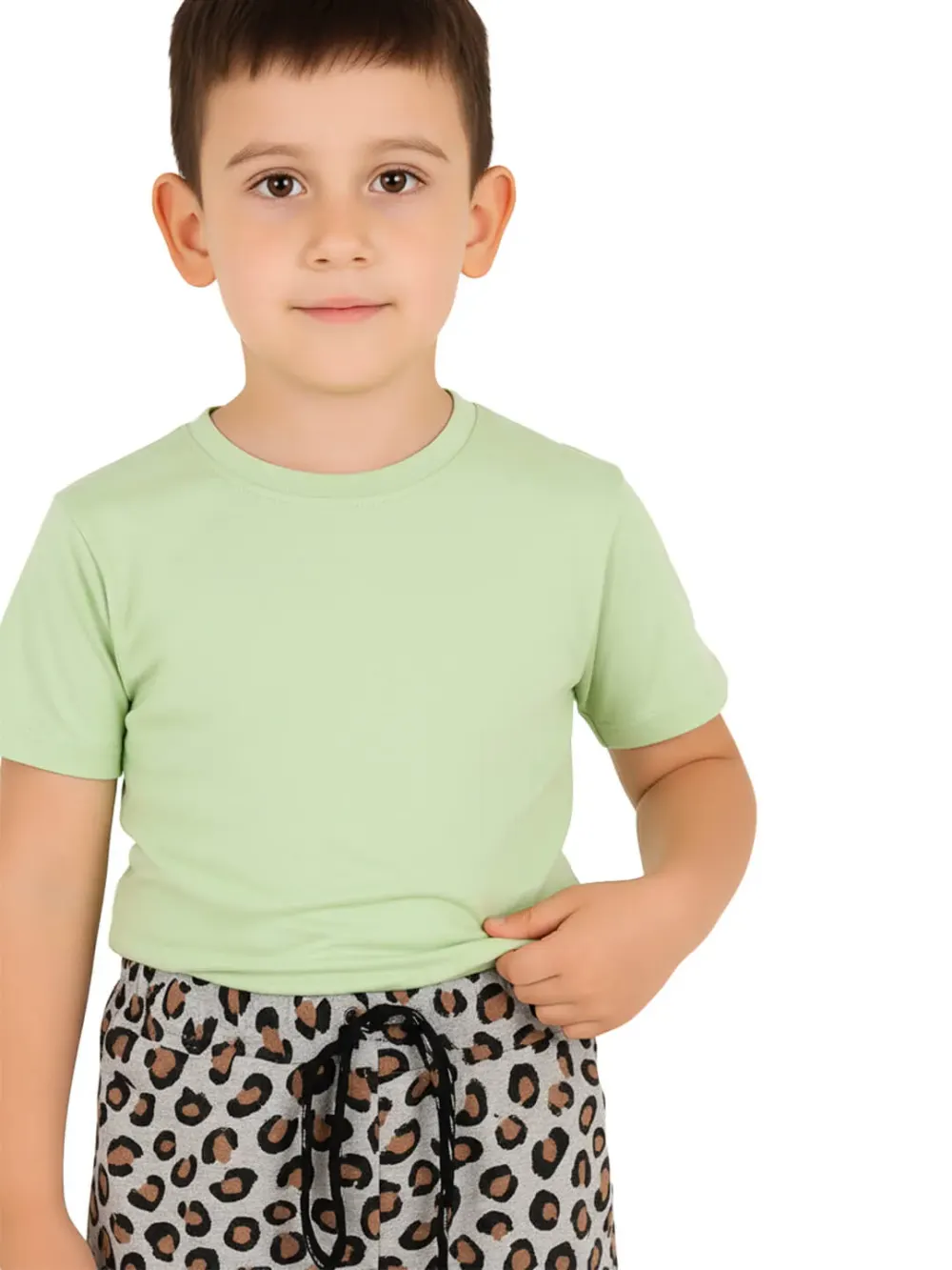 Shorts for kids - Kids Animal Print Shorts Cute Fun 100% Cotton, fabric detail