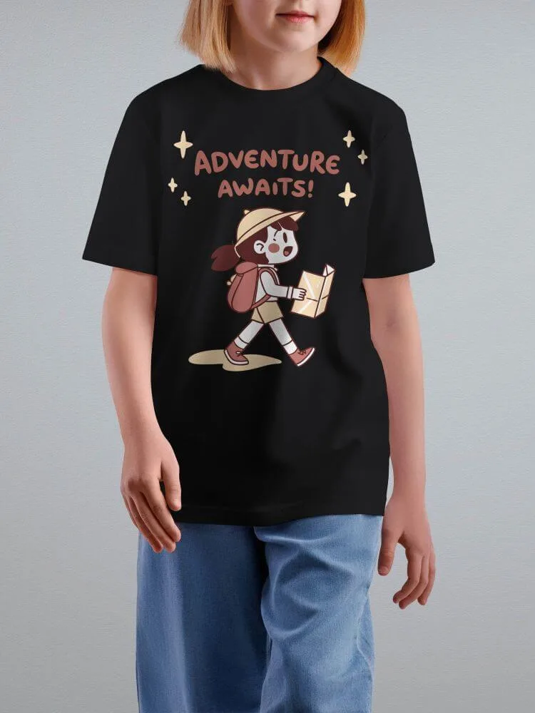 Tshirt for Kids Adventure 2-6Y Amazing Fun Tee, close-up detail