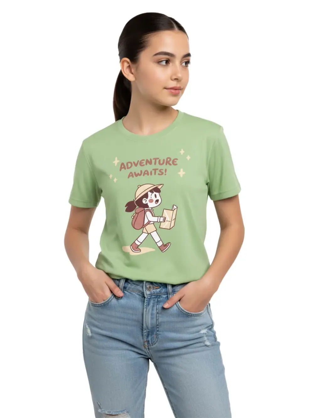 Tshirt for Kids Adventure 2-6Y Amazing Fun Tee, fabric detail