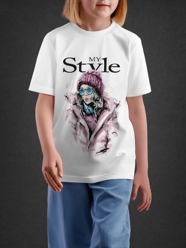 Tshirt For Girls, Tshirt for Girls My Style 11-16Y Cute AmazingTee by LAMBLILY