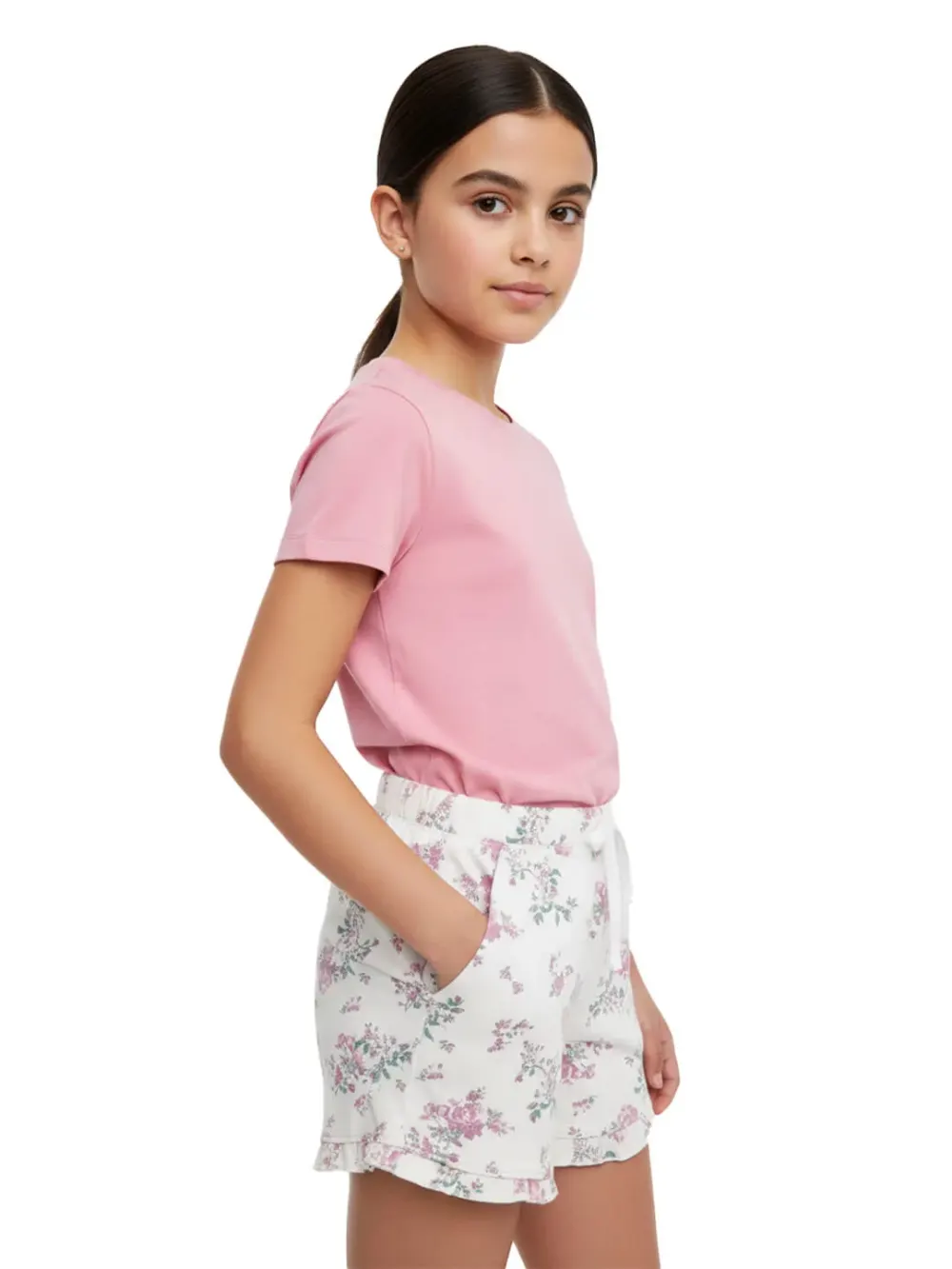 Shorts for girls - Girls Floral Shorts Cute Fun 100% Cotton, styled look