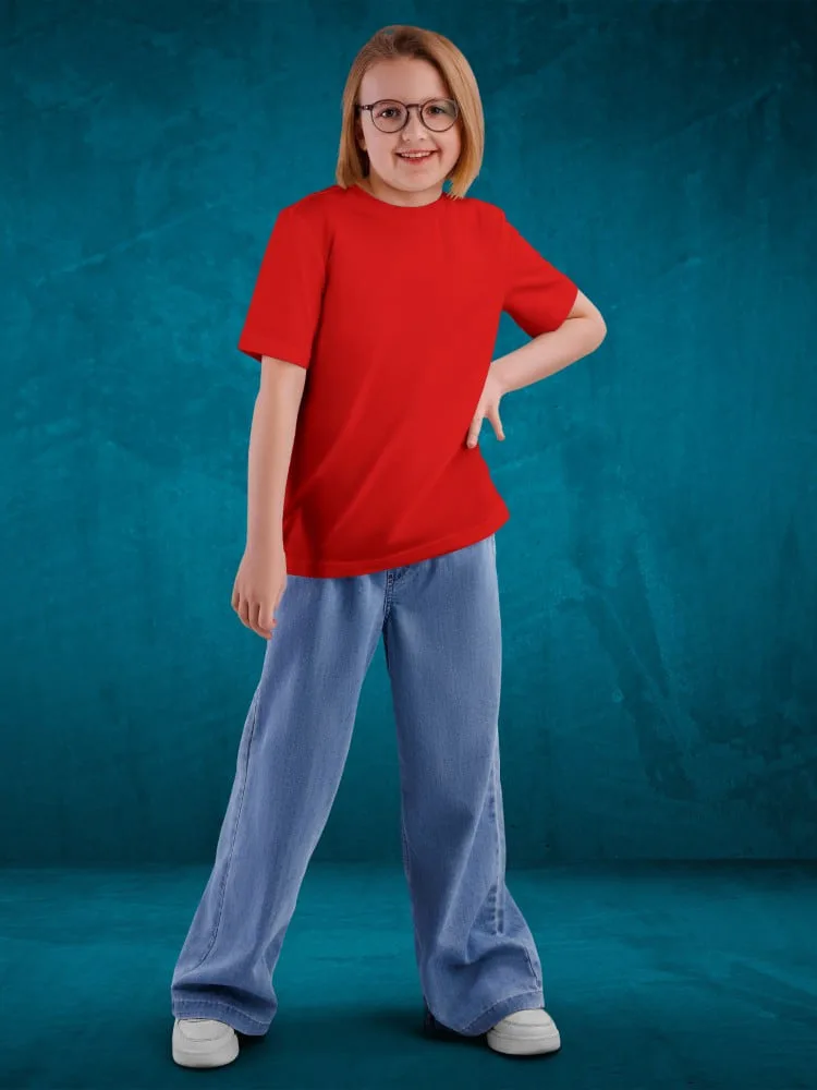 Plain Tshirt for Kids Cute Fun 100% Cotton, fabric detail