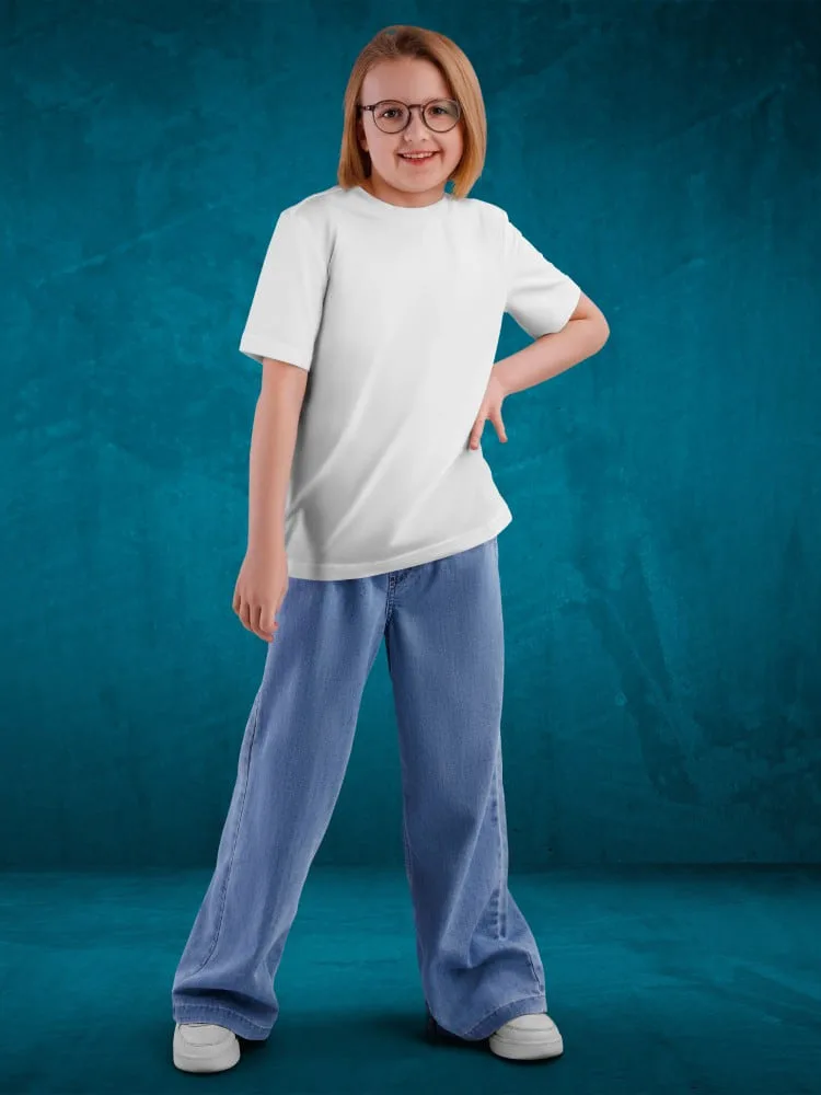 Plain Tshirt for Kids Cute Fun 100% Cotton, fabric detail