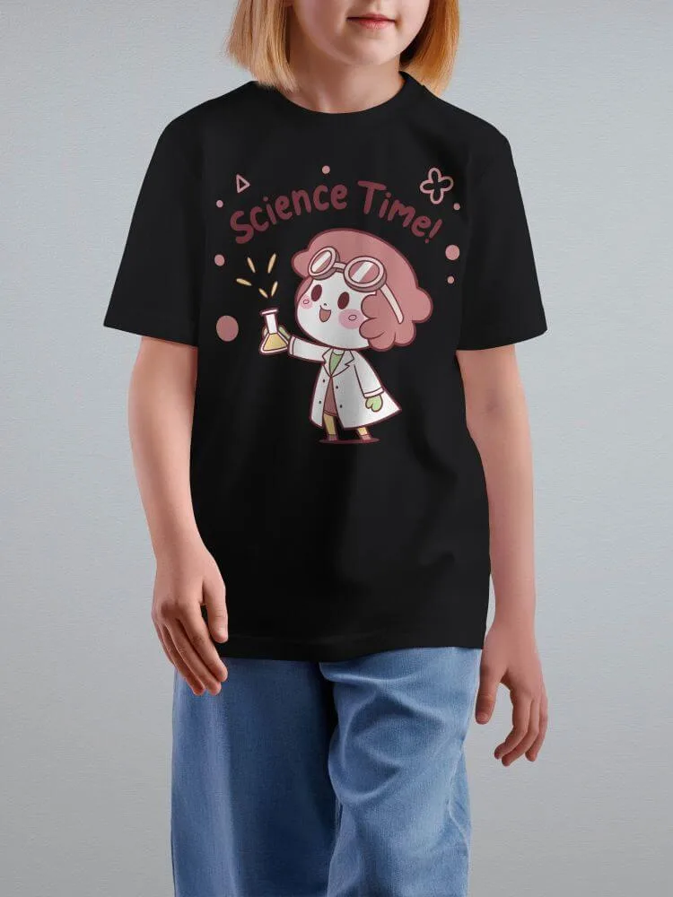 Tshirt for Girls Science 2-6Y Amazing Fun Tee, close-up detail