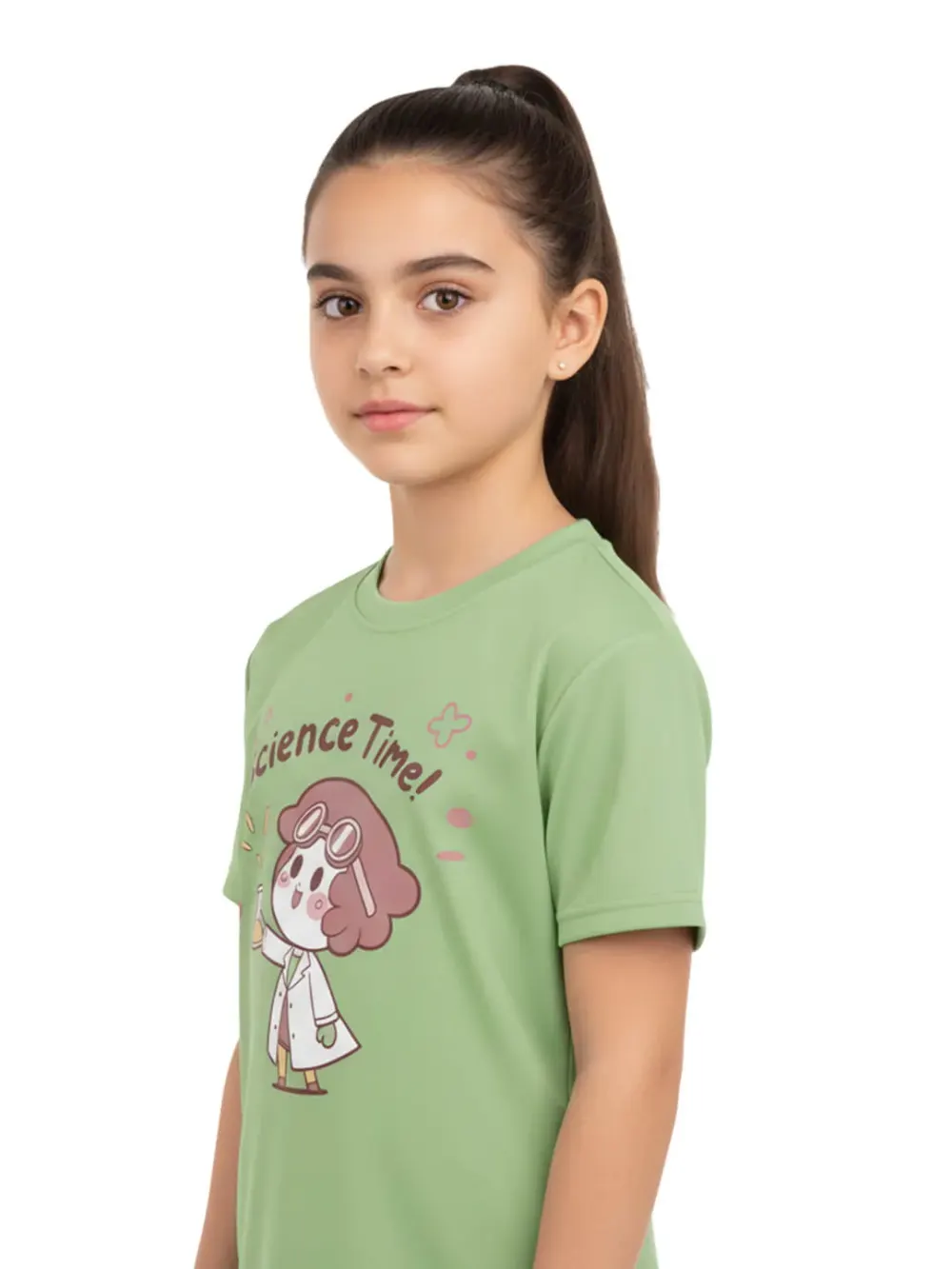 Tshirt for Girls Science 2-6Y Amazing Fun Tee, side view