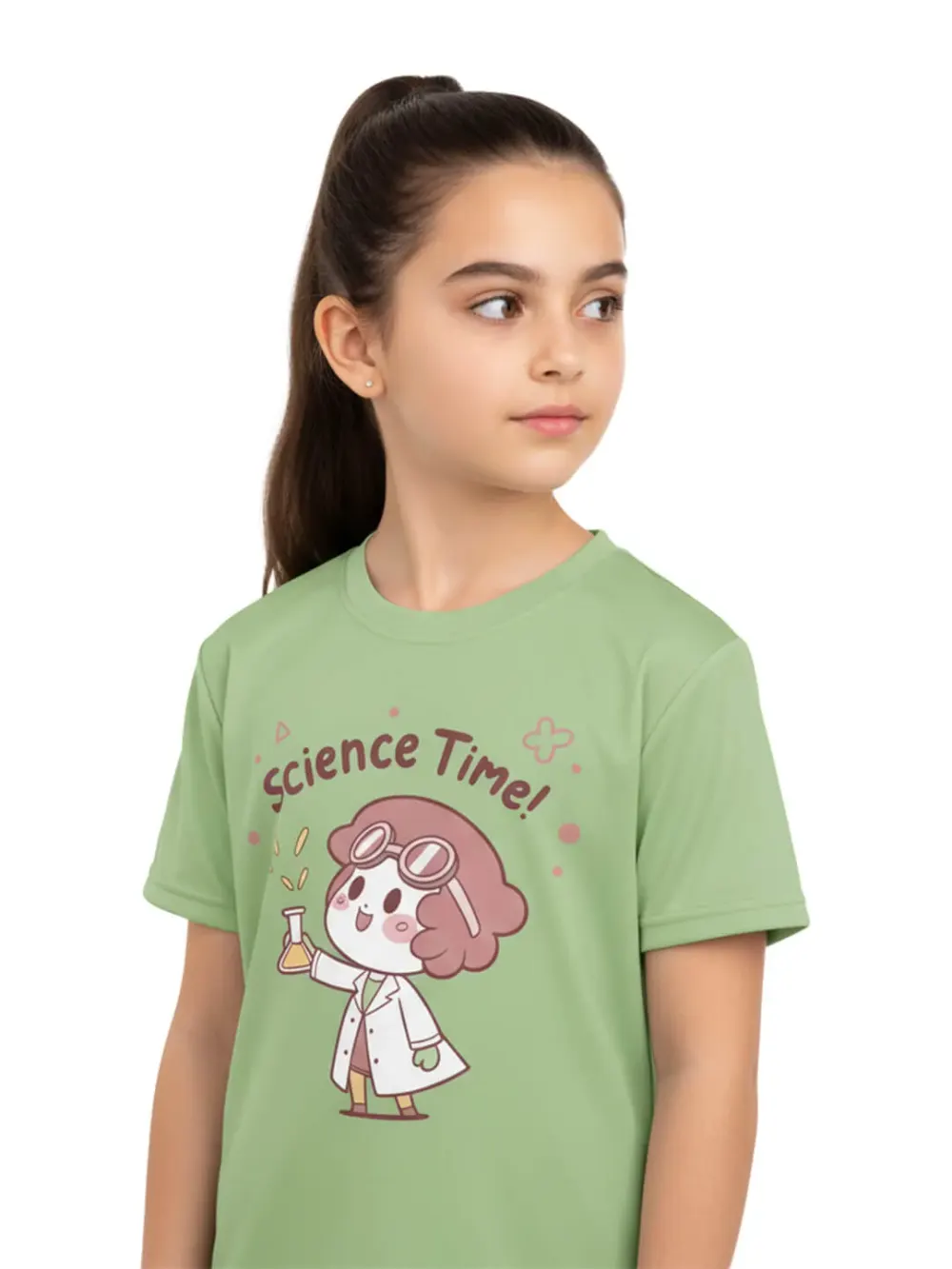 Tshirt for Girls Science 2-6Y Amazing Fun Tee, full outfit view