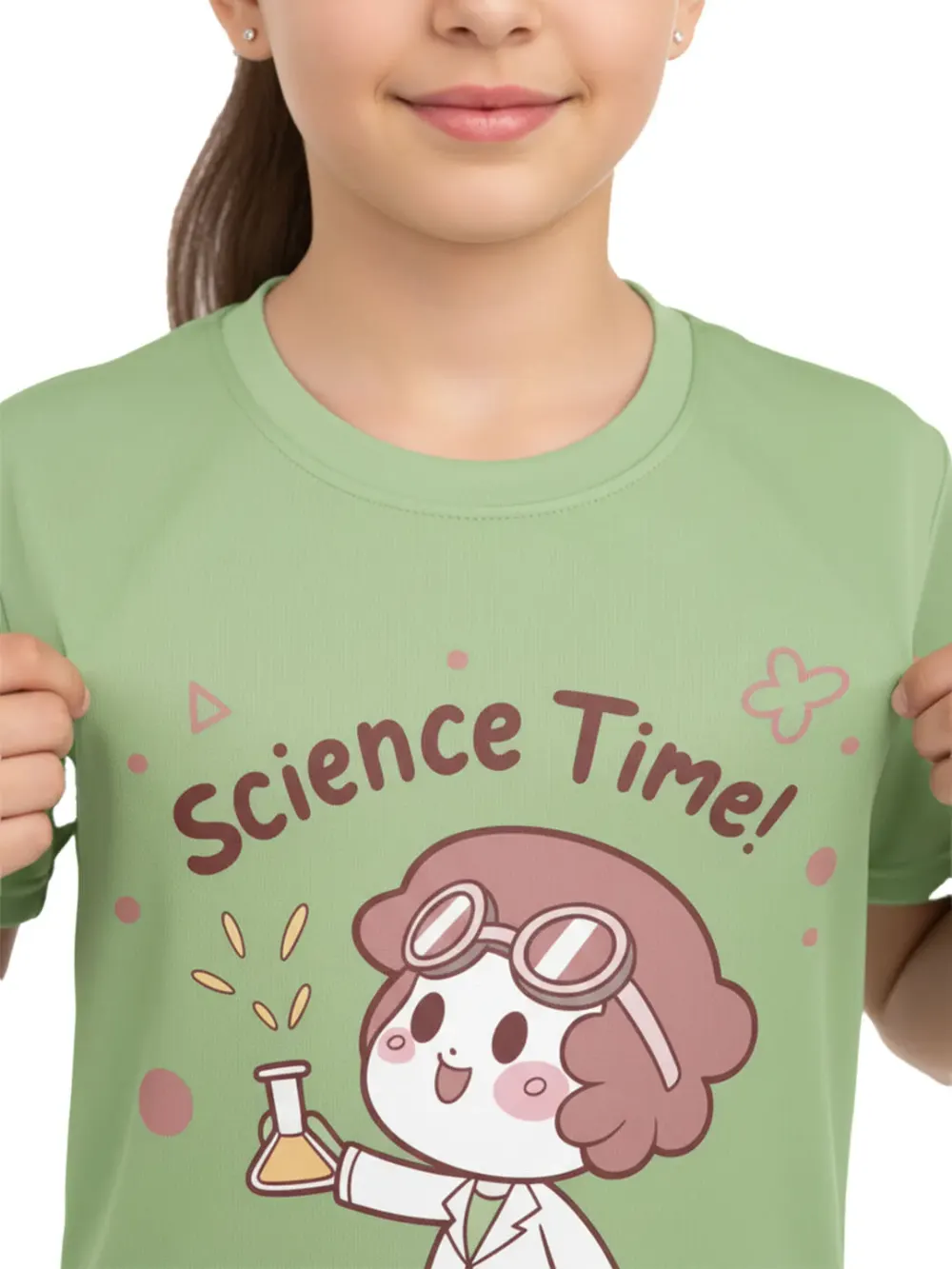 Tshirt for Girls Science 2-6Y Amazing Fun Tee, back view