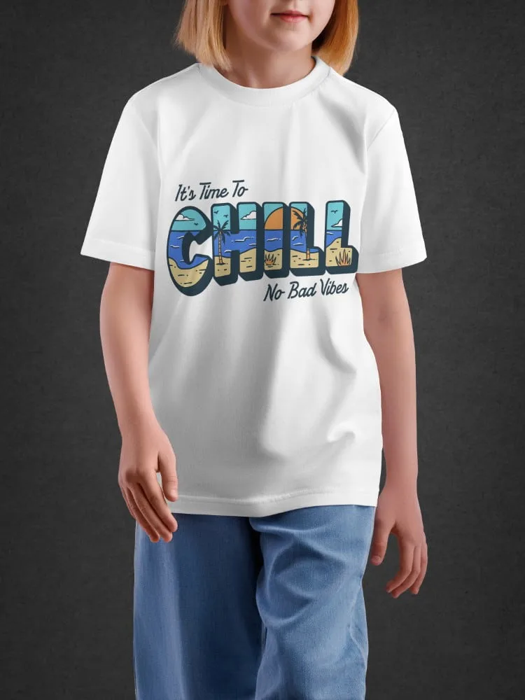 Tshirt For Boys, Tshirt for Boys Chill Vibes 11-16Y Fun Tee by LAMBLILY