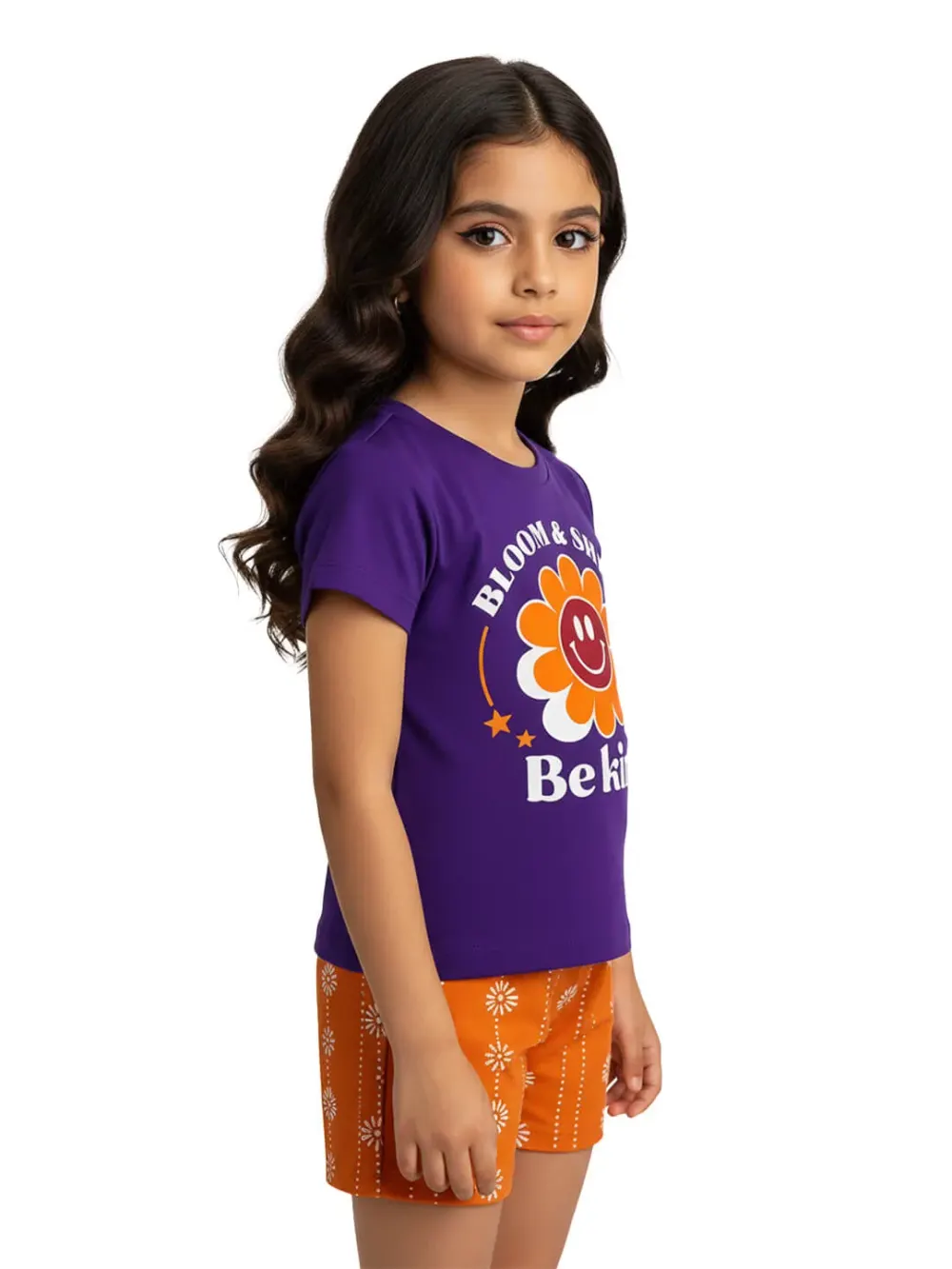 Dress sets for girls - Kids Dress Sets – Kids Clothes for Girls – Shorts for Girls | Be Kind, close-up detail
