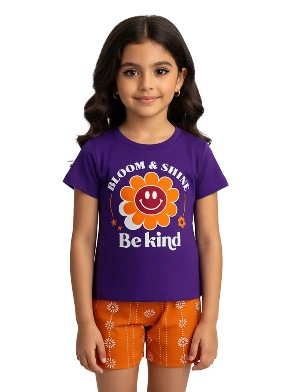Dress sets for girls - Kids Dress Sets – Kids Clothes for Girls – Shorts for Girls | Be Kind, close-up detail