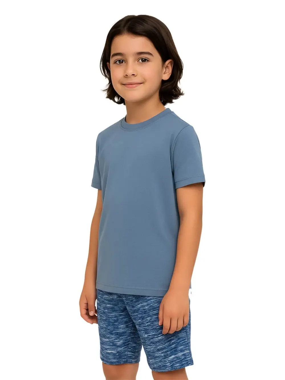 Shorts for kids - Kids Melange Shorts Cute Fun 100% Cotton, styled look