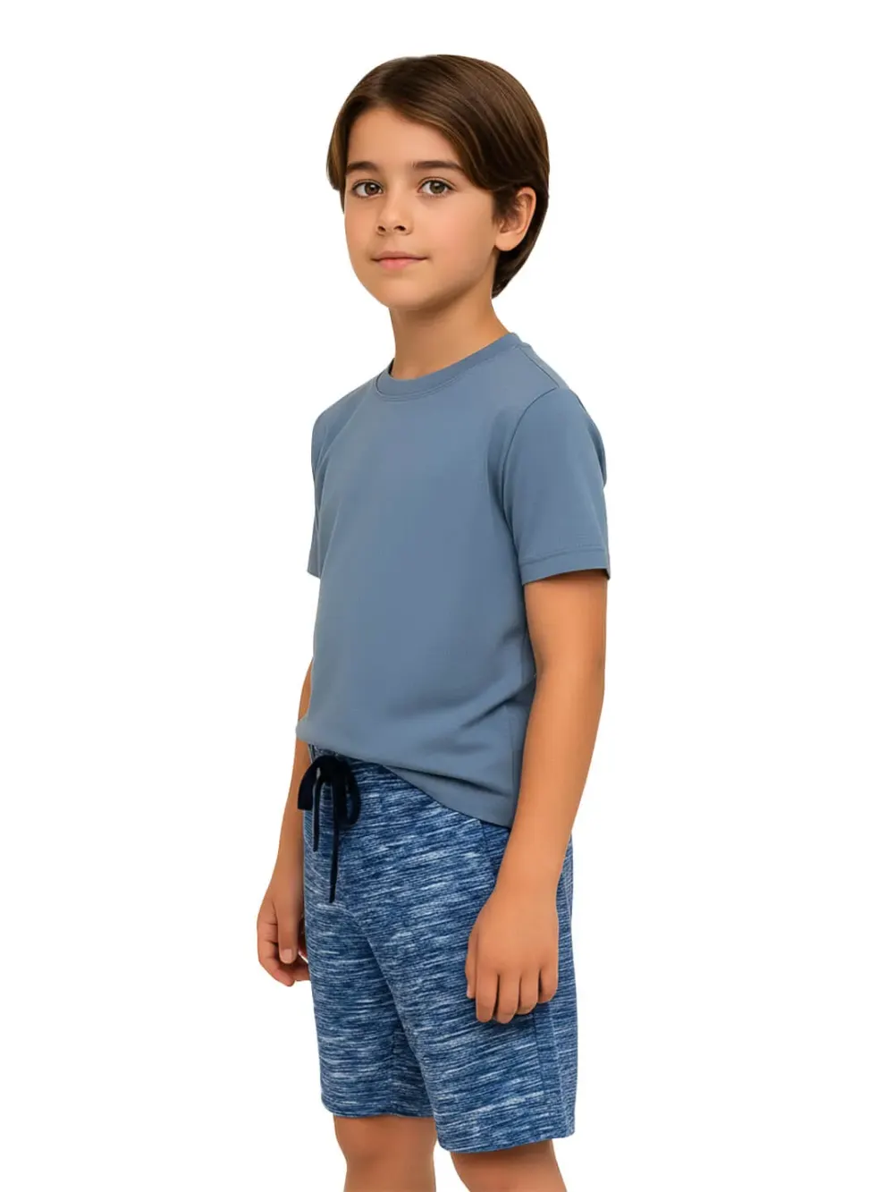 Shorts For Kids, Kids Melange Shorts Cute Fun 100% Cotton by LAMBLILY