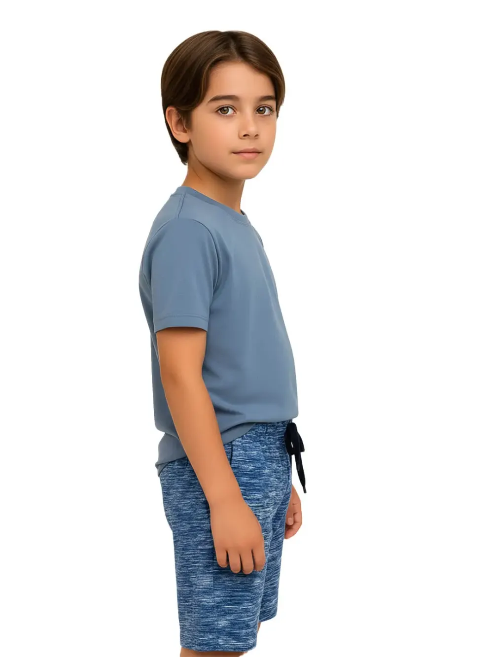 Shorts for kids - Kids Melange Shorts Cute Fun 100% Cotton, fabric detail