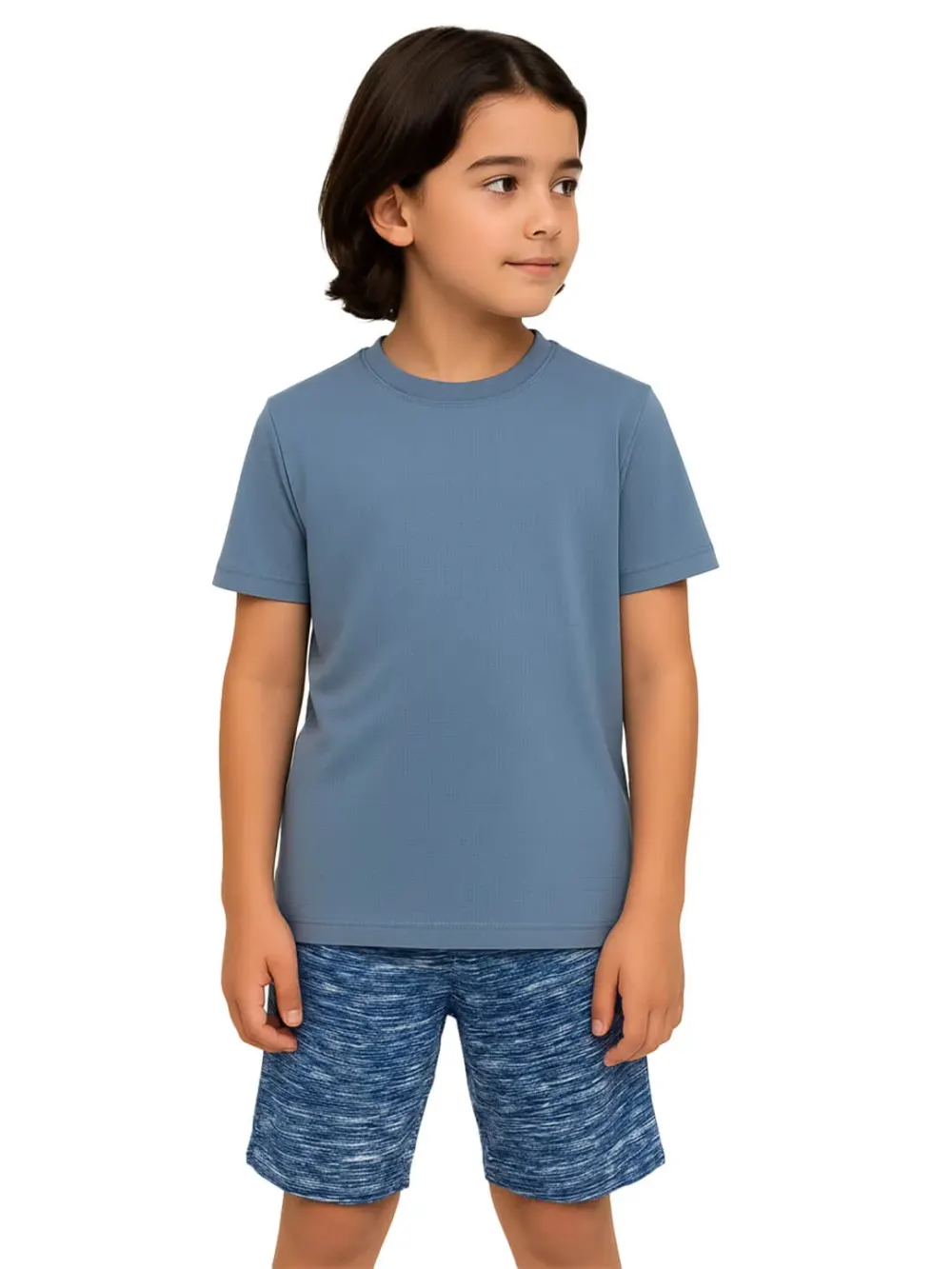 Shorts for kids - Kids Melange Shorts Cute Fun 100% Cotton, styled look