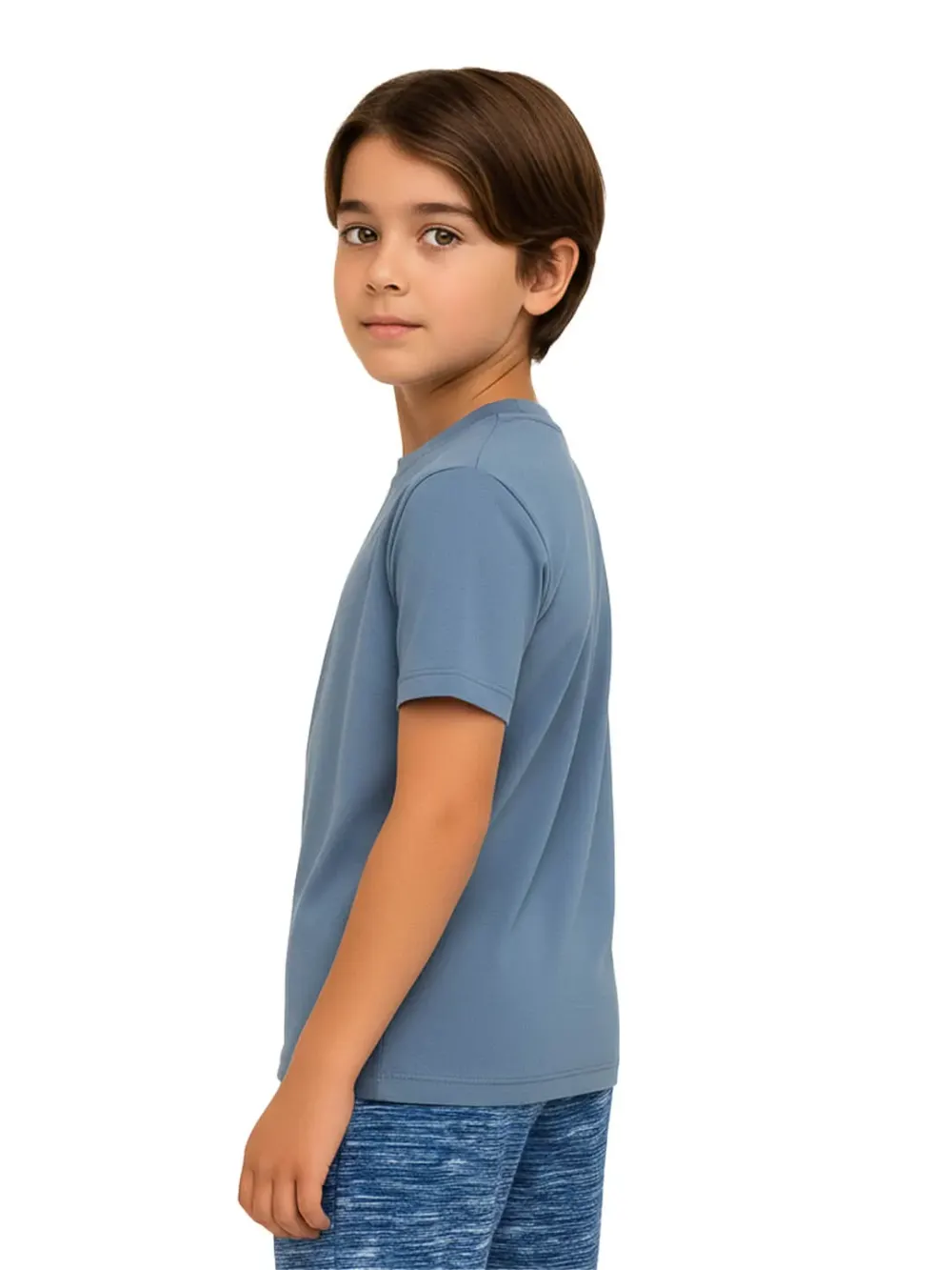 Shorts for kids - Kids Melange Shorts Cute Fun 100% Cotton, back view