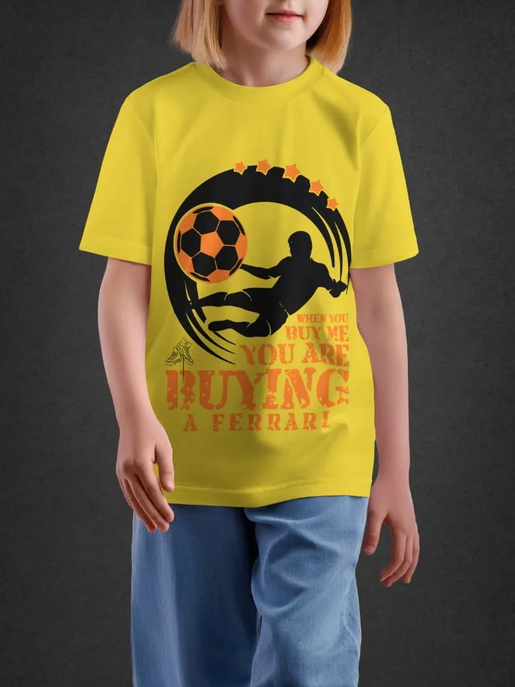 Tshirt For Boys, Tshirt for Boys Soccer Player 11-16Y Energetic Te by LAMBLILY