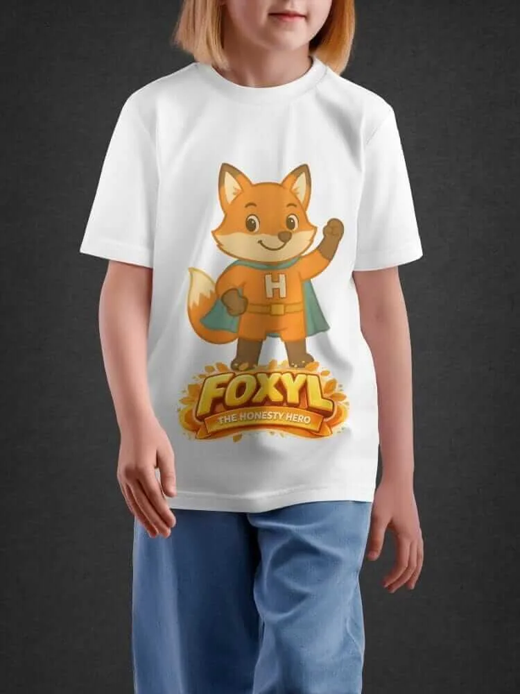 Tshirt For Kids, Foxyl Tshirts for Kids 7-12Y Cute Fun Tee by LAMBLILY