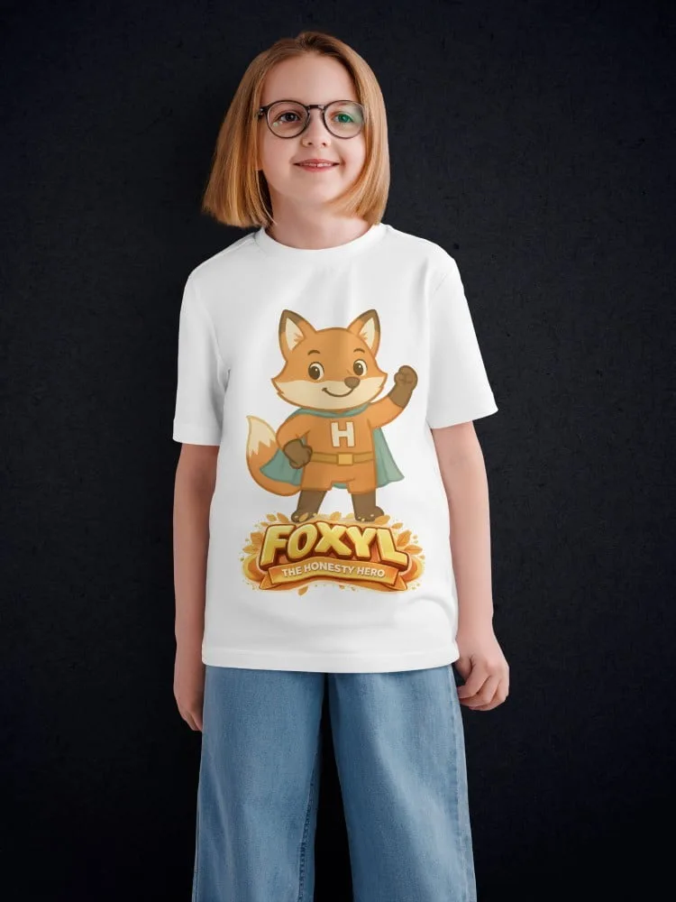 Tshirt for kids - Foxyl Tshirts for Kids 7-12Y Cute Fun Tee, styled look