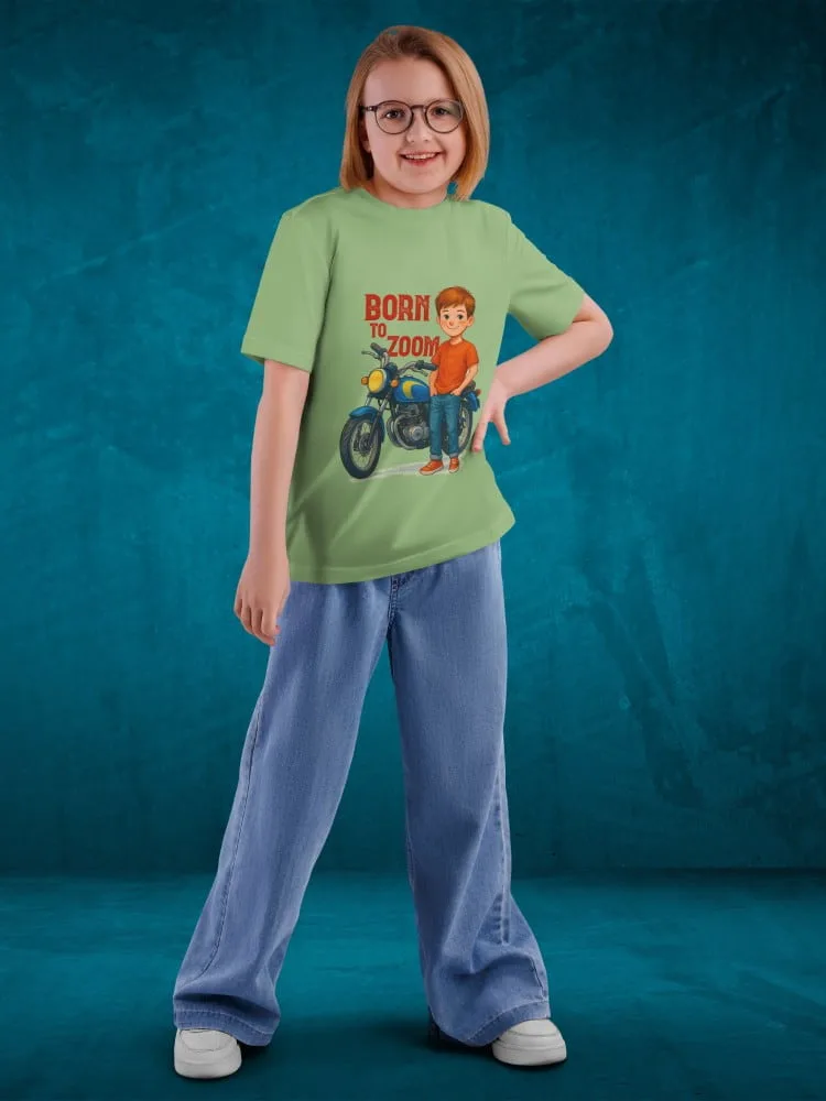 Tshirt for Boys Bike Rider 7-12Y Amazing Fun Tee, full outfit view