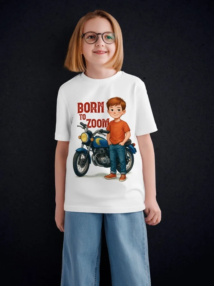 Tshirt for Boys Bike Rider 7-12Y Amazing Fun Tee, styled look