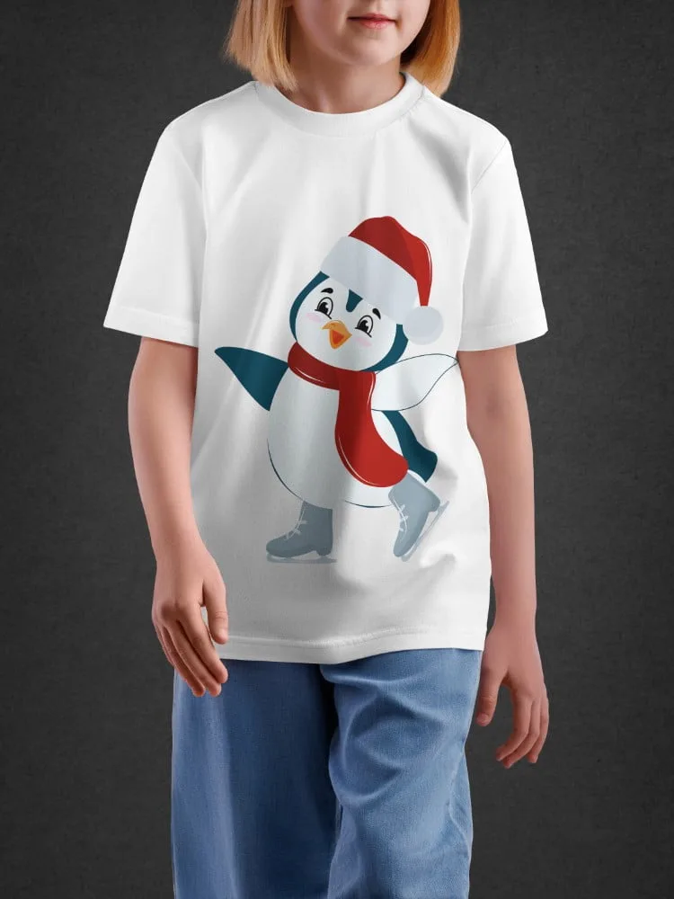 Tshirt For Kids, Tshirt for Kids Christmas Penguin 2-6Y Magic Tee by LAMBLILY