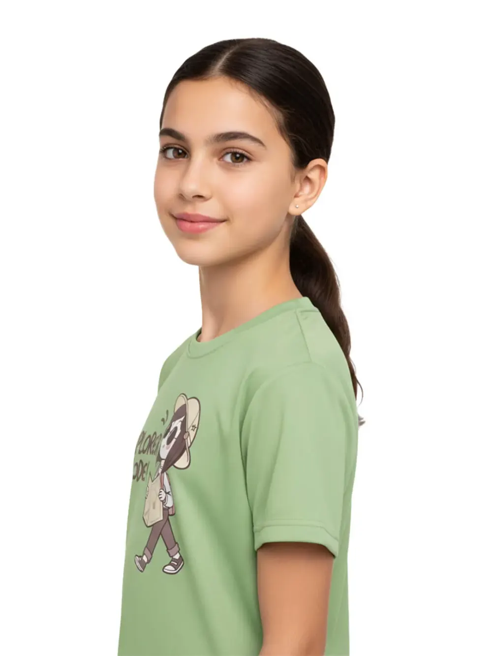 Tshirt for Girls Explorer 2-6Y Amazing Fun Tee, side view